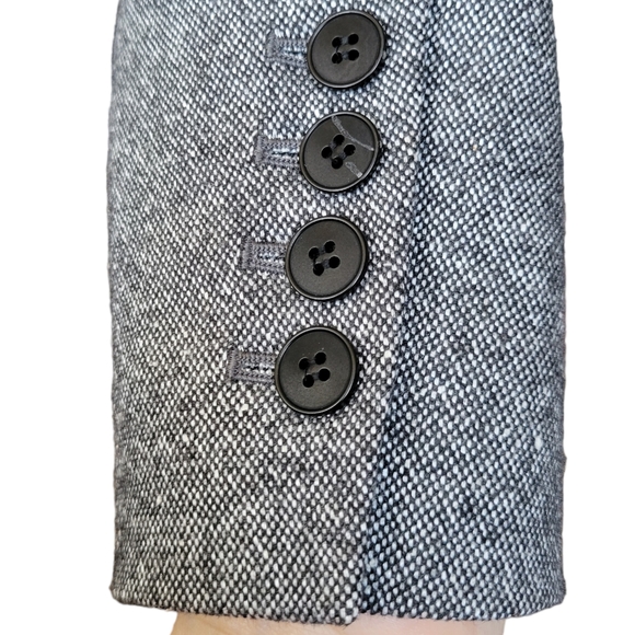 Talbots grey wool blend tweed jacket blazer 2-button single-breasted lined 12 - Picture 10 of 16